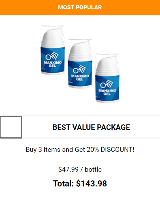 manximo gel three bottles price 